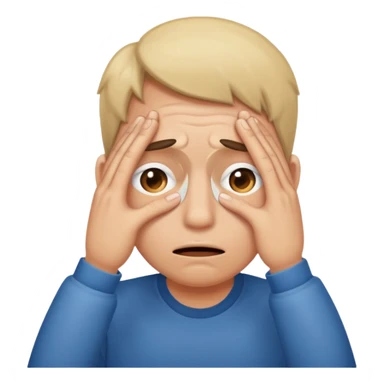 Rubbing your eyes sticker