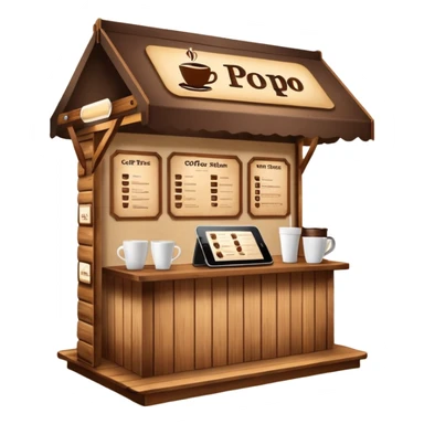 Coffee pop up stand booth sticker
