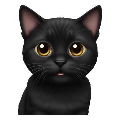 Black munchkin cat sticker