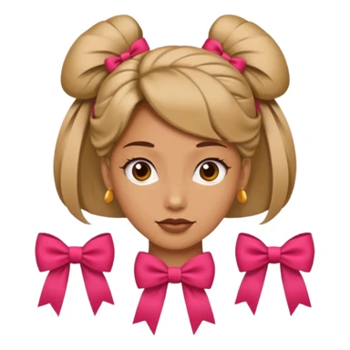 women with neckBow, different hair style. sticker
