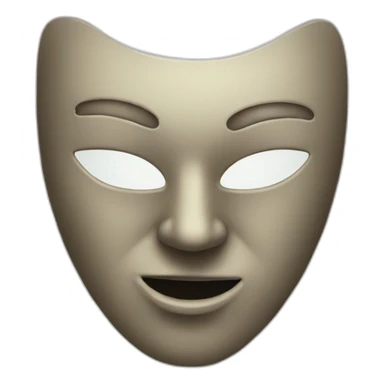 two faced mask sticker