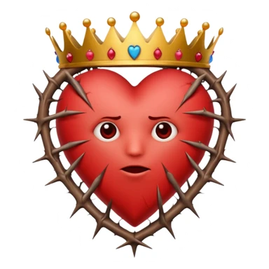 Around the heart  Crown thorns sticker