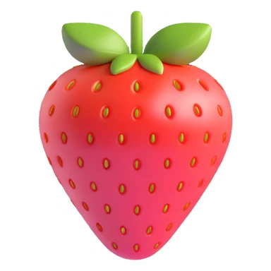 a single strawberry sticker