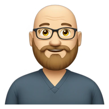 fat bearded bald teacher sticker