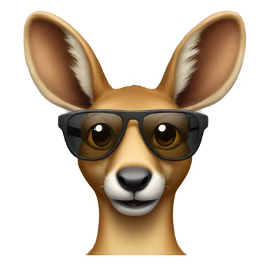 Kangroo with sunglasses  sticker