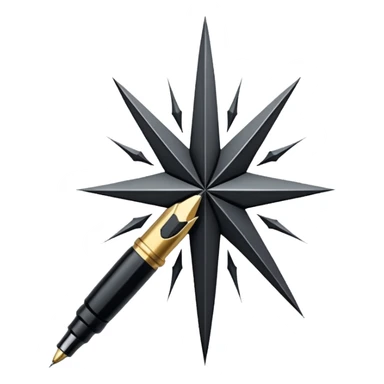 star drawn with fountain pen sticker