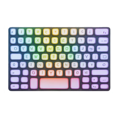 Rainbow light keyboard sticker