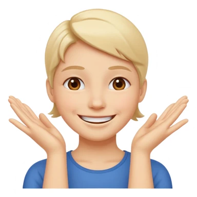 smiling face with hands on cheeks, joyful sticker