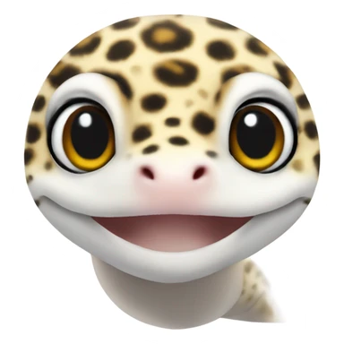 leopard gecko White sticker