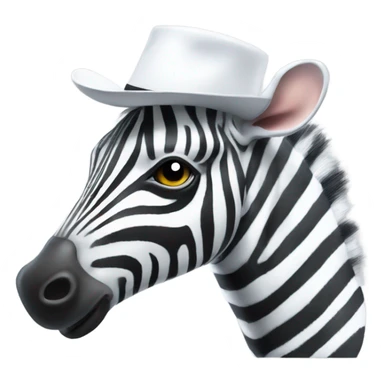 Zebra with a white hat blowing a whistle sticker