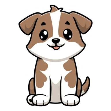 puppy showing its paws sticker