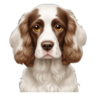 Brown white sprocker sticker
