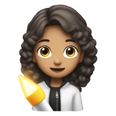 A girl holding BTS light stick  sticker