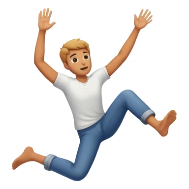 Falling person that’s reaching up sticker