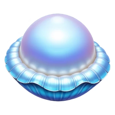 pearl in blue shells sticker