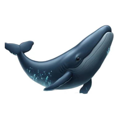 Black whale animal sticker
