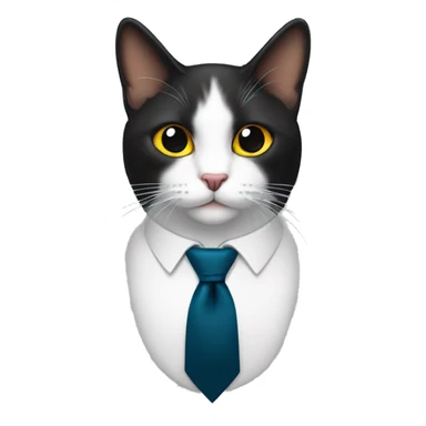 Gato negro con corbata  sticker