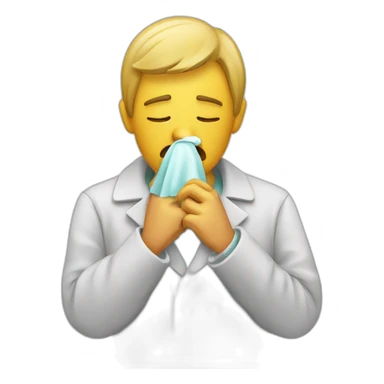 Sick and coughing sticker