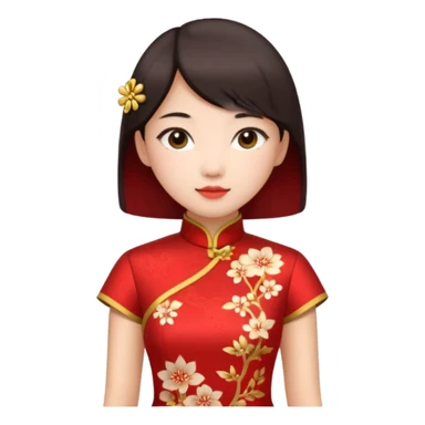 cheongsam girl sticker