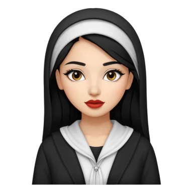 Une fille algérienne ou marocaine cheveux lisse trop belle vêtements stylés et des maquillages trop magnifique sticker