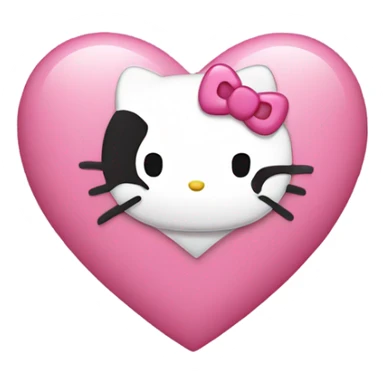 a hello kitty heart sticker