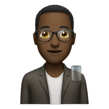 black-man-with-glass sticker