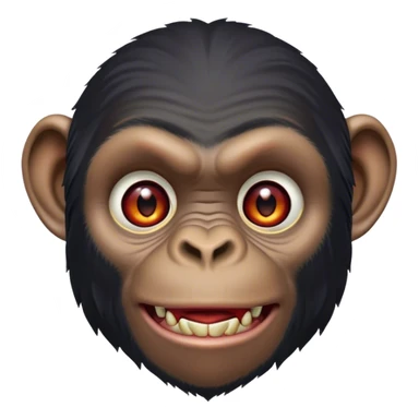 chimpanzee as batman vampire face *old emoji* sticker