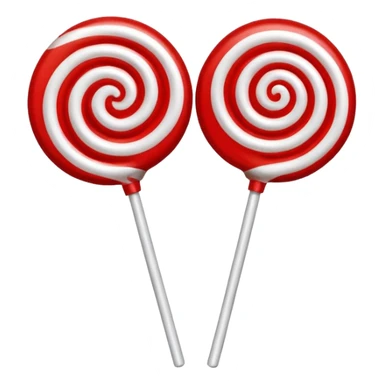 2 red round lollipops sticker