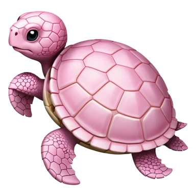 light pink turtle with decorative shell sticker