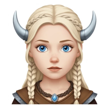 Viking female slave with blue eyes  and no helmet  sticker