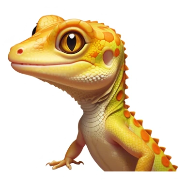 Cinematic Comical Gecko Portrait Emoji, Head tilted dramatically with an exaggeratedly shocked expression, featuring a compact, agile body with wide, comically expressive eyes and a quirky pattern of scales, Simplified yet hilariously expressive features, highly detailed, glowing with a slightly sassy tropical glow, high shine, dramatic yet playful, stylized with an air of quirky reptilian mischief, soft glowing outline, capturing the essence of a meme-worthy gecko that seems ready to scamper its way into viral fame! sticker