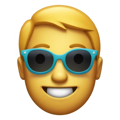 smiley face pulling sun glasses slightly down on their face with eyebrow raised  sticker