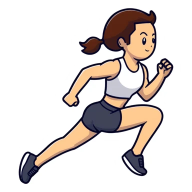 Michelle Monaghan running, athletic woman with brown hair sticker