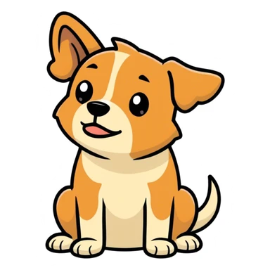 Dog pooping sticker