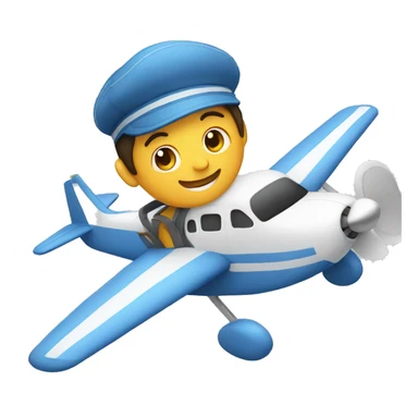 person flying airplane sticker