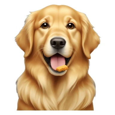 Golden retriever eat nugget sticker