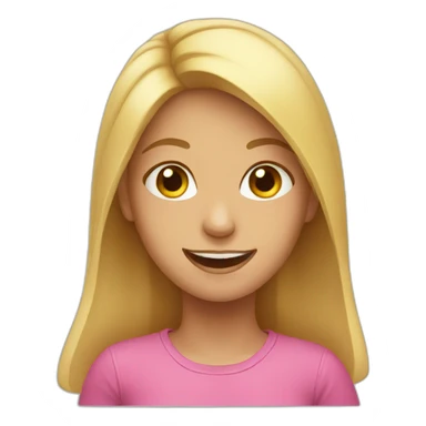 Girl having fun sticker