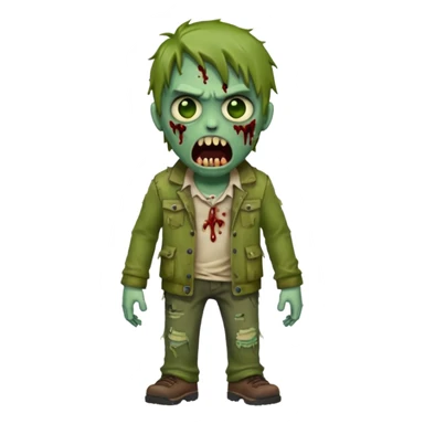 Walking zombie emoji  sticker
