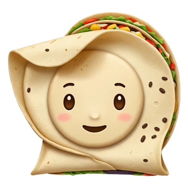 flour tortilla without filling sticker