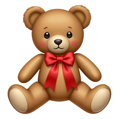 Bow on a teddy bear sticker