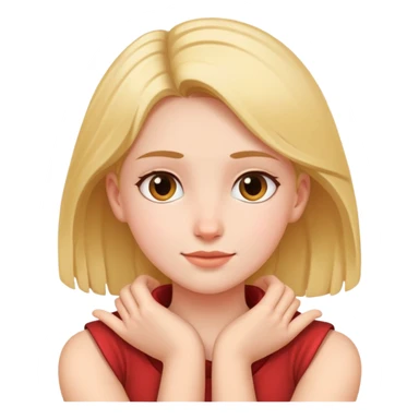 Girl with her arms around her neck sticker