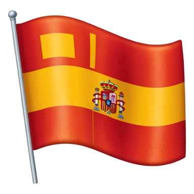 waving spain flag without stick sticker