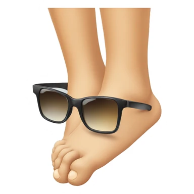 Foot with sunglasses sticker