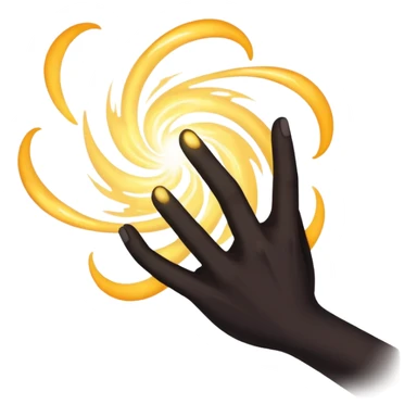 shadow magic swirling around a hand, mysterious anime power sticker