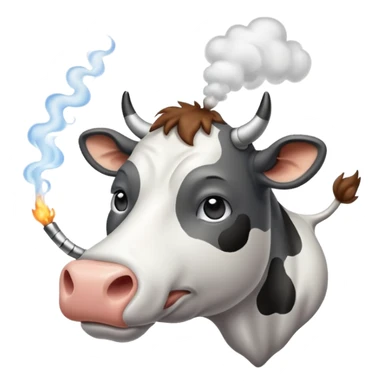 cow smoke weed sticker