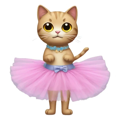 cat wearing a tutu sticker