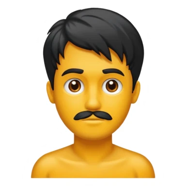 Fais un homme dégarnis sur le haut de son crâne et les cheveux noir court sur le côté sticker