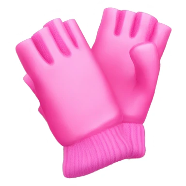 Pink fingerless gloves made of plastic sticker