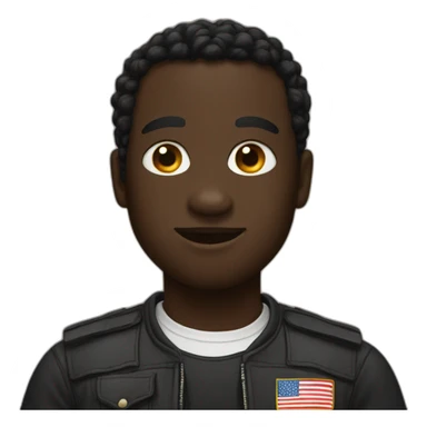 Black emoji ans ta sticker