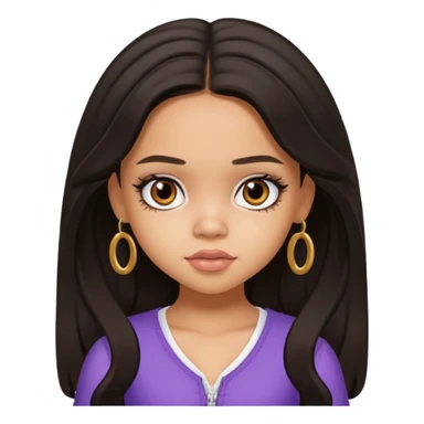 pretty bratz baddie, jenna ortega, dark hair sticker